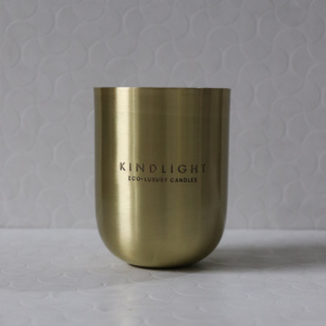 Recipiente de Lujo para Velas de 16 oz, Hecho a Mano en Latón Sólido Dorado, Personalizable con Grabado, para Fabricación de Velas - Product Image 2