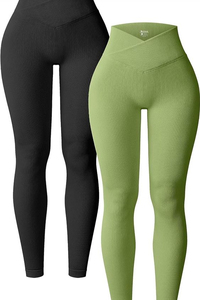 Meilleures ventes Leggings personnalisables avec logo pour femmes, taille haute, pour le sport et le yoga, effet push-up, froncés et sans couture - Product Image 3