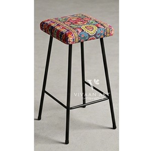 Tabouret de bar en bois moderne et traditionnel avec dossier et repose-pieds pour chambre, cuisine, comptoir, café, restaurant, siège domestique - Product Image 5