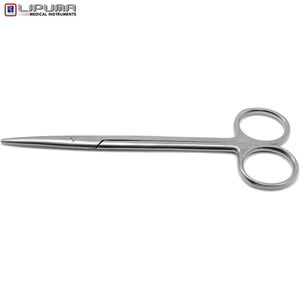 กรรไกรตัดขนสัตว์แบบตรง ขนาด 6 นิ้ว คุณภาพพรีเมียม ยี่ห้อ Metzenbaum สำหรับสัตวแพทย์ ปลายทู่/ปลายมน มาตรฐานความปลอดภัยแบบแมนนวล MOL - Product Image 1