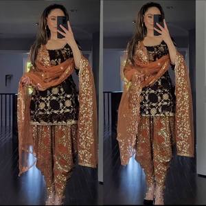 ชุดแต่งกายสำหรับผู้หญิงชุดแต่งกายสำหรับปาร์ตี้ UC-281แบบจำลอง doti salwar dupatta - Product Image 3