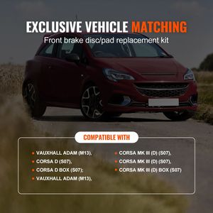 Nuovo Kit Freni Anteriori per Vauxhall Adam Corsa D Corsa D Box/Hatchback - Dischi e Pastiglie Freno in Ceramica di Ricambio - Product Image 2