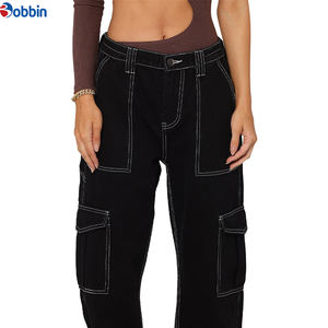 Pantalones Vaqueros Anchos de Mezclilla para Mujer, Estilo Boyfriend, Cintura Alta, Bolsillos Clásicos, Casual - Product Image 4