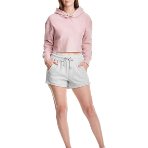 Hoodies courts pour femmes, légers, personnalisables, en coton, style streetwear décontracté, à épaules tombantes, 2026 - Product Image 2