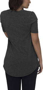 Camisetas de Algodón Lisas para Mujer, Estilo Moderno, Verano 2026, Cuello Redondo, Manga Corta, Personalizables - Product Image 2
