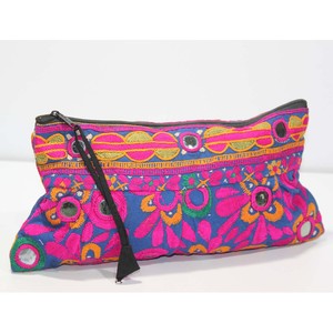Boho Vintage Embroidered Travel Makeup Bag Cosmetic Cotton Toiletry Organizer for Women Makeup Organizer Travel Wash Pouch - Product Image 3