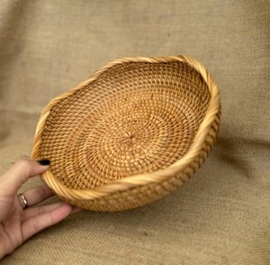 Bandeja de Servir de Ratán Tejida a Mano, Natural, Premium, Organizador de Almacenamiento para Cocina y Hogar, Ideal para Regalo - Product Image 1