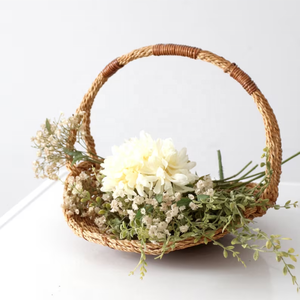 Low Price Natural <b>Seagrass</b> Flower <b>Basket</b> Vintage Style Gift <b>Basket</b> Handwoven Wholesales From Vietnam - Product Image 6