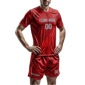 เสื้อฟุตบอล ชุดกีฬา ชุดทีมแบบกำหนดเอง เนื้อผ้านุ่มสบาย แห้งเร็ว แขนสั้น พิมพ์ลายตัวอักษร สำหรับผู้ชายและผู้หญิง - Product Image 1