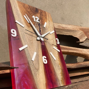 Pophorizon Handcraft Luxury Custom Size Color Wood Resin <b>Clock</b> Olive Wood <b>Table</b> <b>Clock</b> Wooden Epoxy Wall <b>Clock</b> - Product Image 1