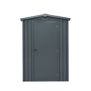Capanno in Metallo 6 FT X 5 FT con Tetto a Punta Serie Pro, Zincato Ondulato, 2 Prese d'Aria TMG MS0506 - Ripostiglio - Product Image 2