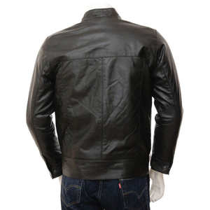 Blouson en cuir pour homme style motard, design tendance, prix abordable, idéal pour l'hiver - Product Image 2