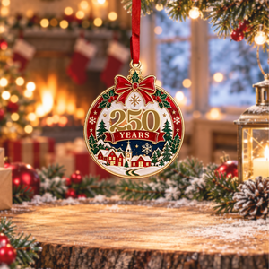 Colgante para Árbol de Navidad, Logotipo Metálico Personalizado en Relieve, Adorno Colgante con Acabado Antiguo, Venta al Por Mayor OEM - Product Image 3