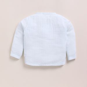 Premium Quality Organic <b>Muslin</b> Long Sleeve Henley T-Shirt for <b>Baby</b> Ice Melt Design - Product Image 2