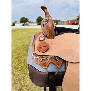 Selle d'équitation en cuir sur mesure, selle d'équitation western professionnelle avec sangles réglables, siège confortable et de qualité supérieure - Product Image 3
