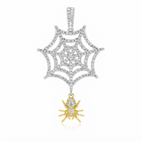 Pendentif Hip-Hop Personnalisé en Or Massif 14K avec Motif Animal, Design Unique, Diamant Moissanite VVS, Breloque de Haute Qualité, Bijou Unisexe, Cadeau