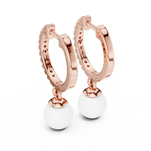 Un diamant pour vous seulement MOSSANITE 18K GOLD fait à la main bijoux attrayants boucles d'oreilles - Product Image 2