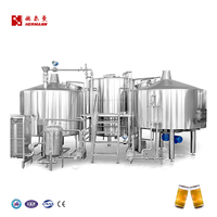 Équipement de brassage de bière automatique en acier inoxydable 500L/700L/800L/1500L/1800L avec pompe pour microbrasserie