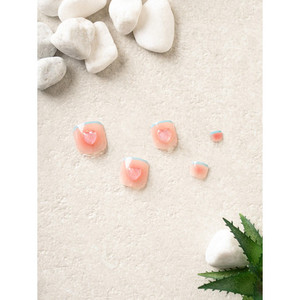 Daiso Korea linea di bellezza troppo Cool per la scuola vera indossare Pedi punta timido Chic unghie artificiali - Product Image 1