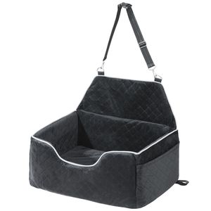 Siège rehausseur pour chien avec poche de rangement, laisse de sécurité et rembourrage en éponge – Transporteur pour animaux de compagnie pour les voyages en voiture - Product Image 1