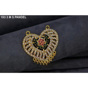 Pendentif élégant en zircon pour femme, pendentif fin en alliage plaqué or antique pour femme, pendentifs en alliage plaqué or - Product Image 2