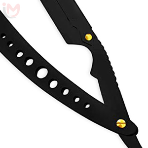 Folding Straight Edge Razor Stainless Steel Single Blade Plastic Handle for <b>Bikini</b> & Face Shaving Barber Shop Use Male - Product Image 4
