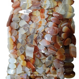 ต่างหูหินออนิกซ์ธรรมชาติรูปทรงผสม ขนาด 10-25 มม. น้ำหนัก 3-5 กรัม ขายส่ง รับรองโดยผู้เชี่ยวชาญภายนอก ยี่ห้อ Khushi Gems - Product Image 3