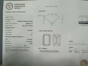 Diamants en vrac de 1 à 10 carats, taille émeraude, créés en laboratoire, certifiés IGI, clarté VVS, pour bijoux, diamants blancs CVD cultivés en laboratoire, vente en gros - Product Image 3