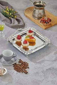 Plateau de service miroir haut de gamme, idéal pour le rangement de bijoux, la présentation de parfums, la décoration de coiffeuse et la présentation de cadeaux, provenant d'Inde. - Product Image 2