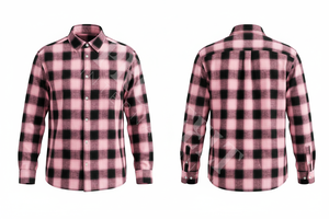 Camisa de Franela a Cuadros con Estampado Personalizado, Estilo Urbano, Manga Larga, con Botones, Casual y Cómoda para Hombre - Product Image 6