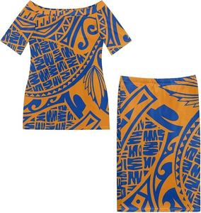 Vêtements de couple élégants de haute qualité, robe de soirée pour femme, chemise pour homme assortie, imprimé polynésien, robes de fête pour femmes - Product Image 4