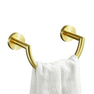 Wall Mounted Stainless Steel <b>Towel</b> Ring Bathroom <b>Hand</b> <b>Towel</b> <b>Holder</b> Modern Round <b>Towel</b> Hanger for Bathroom Kitchen Hotel Decor - Product Image 1