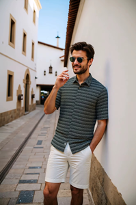 Camisas de Playa Holgadas con Estampado Tropical Personalizadas de Fábrica, Camisas Hawaianas para Hombre, Camisa de Playa de Manga Corta con Botones para Hombre - Product Image 4