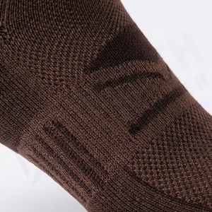 Brown Crew <b>Socks</b> Geometric Pattern Breathable Polyester Spandex Hiking Outdoor Adult Autumn Wear - Product Image 5