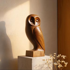 Sculpture en bois d'art décoratif d'intérieur contemporain - Product Image 2