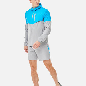 High Demand OEM Custom <b>Men's</b> Nylon Windbreaker <b>Jacket</b> and Shorts Set lightweight Quick Dry Water Resistant <b>Summer</b> Tracksuit Set - Product Image 1