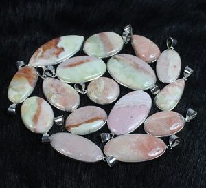 Pendentifs de créateur en argent sterling 925, pierres précieuses naturelles Morganite et Calcite rose opaque pêche, ovales, faits à la main, vente en gros, bijoux en vrac - Product Image 6