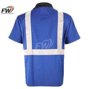 Camisas de Trabajo de Alta Visibilidad para Hombre, Camisa Polo de Poliéster con Franjas Reflectantes, Características Fluorescentes y Térmicas - Product Image 2