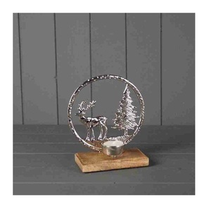 Sculpture artisanale en aluminium de style nouveau, représentant un cerf, pour la décoration de salon et de Noël - Product Image 3