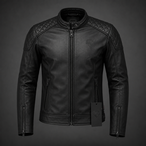 Men Genuine Leather Motorcycle <b>Jacket</b> <b>Vintage</b> Biker <b>Racing</b> Outerwear Custom Premium Cowhide Leather Coat Wholesale Factory - Product Image 3