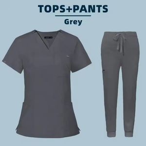 Ensemble d'uniformes médicaux unisexes en polyester et élasthanne de haute qualité, vêtements d'hôpital tendance pour infirmières, patients et cabinets médicaux - Product Image 3