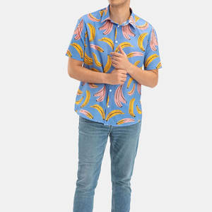 เสื้อฮาวายผู้ชายราคาส่ง OEM ระบายอากาศได้ดี สวมใส่สบาย คุณภาพสูง ราคาไม่แพง เสื้อเชิ้ตผู้ชายสำหรับผู้ใหญ่ - Product Image 4