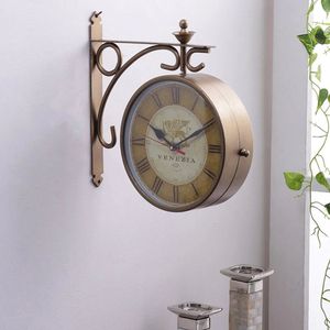 Venezia Round <b>Wall</b> <b>Clock</b> Analog Quartz Traditional Style Hanging for Living Room - Product Image 2