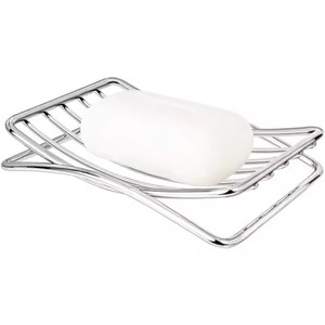Hot Selling New Soap Dish Holder Oval Metal Design With Raised Ridges For Countertop <b>Bathroom</b> <b>Accessory</b> Soap Stand - Product Image 3