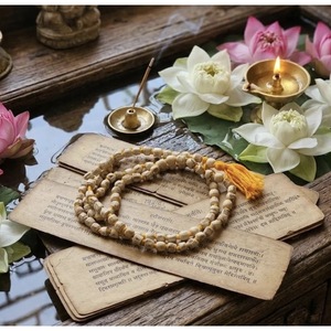 Wholesale Handmade 108 Beaded Tulsi Mala Bracelet Fine Spiritual Jewelry From Jaipur India - Product Image 2