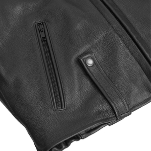 High Quality Customizable Winter Men's Vintage Motorcycle Jackets Turn Down Collar Genuine Leather Riding Biker <b>Coat</b> - Product Image 5