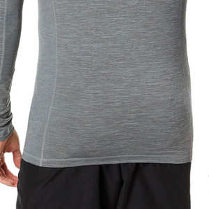 Camiseta Deportiva de Manga Larga para Hombre, Color Gris Jaspeado, Mangas Raglán, para Entrenamiento Atlético, Gimnasio, Ejercicio, Capa Base Deportiva - Product Image 3