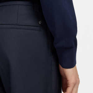 Nouveau pantalon droit pour homme, coupe ajustée, en polyester mi-lourd, décontracté chic, avec poches latérales, infroissable, devant plat, fermeture éclair. - Product Image 5