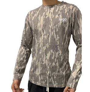Oversized Short Sleeve Camo Pattern Tactical T-Shirt 100% Cotton/Bamboo/Polyester Comfortable Breathable 300g Fabric for Men's - Product Image 2