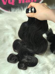 Extensiones de cabello Remy de doble trama de calidad de 26 pulgadas, cuerpo ondulado, cutícula alineada, sin desprendimiento, enredo, cabello crudo, sin desprendimiento, enredos - Product Image 5
